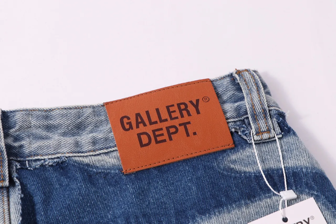 665#Gallery Dept new style washed blue heavy-duty splicing bootcut jeans American high street casual trousers washed blue S~XL p300